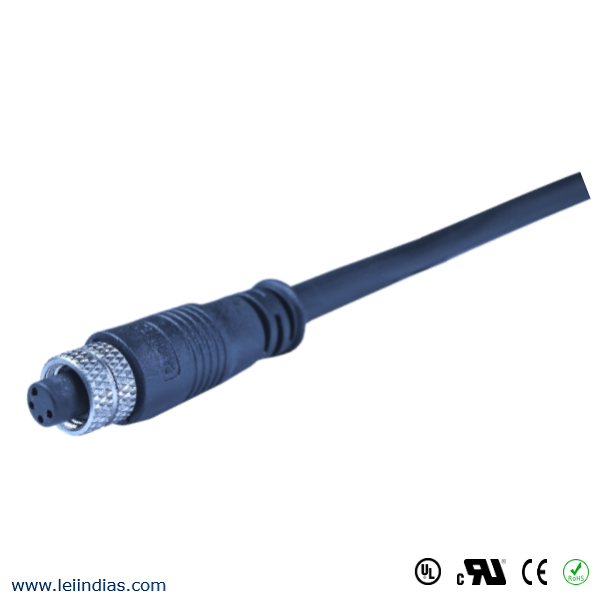 M8 8 Pin Male Connector Cable Assembly LEI INDIA
